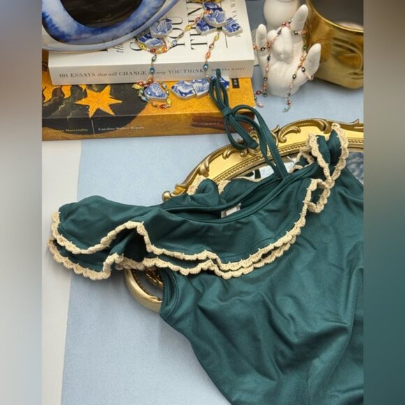 🆕 ZIMMERMANN KIDS 🧿 NWT Ginger Trim Frill 1PC, Teal Green - Sz 4Y - Picture 8 of 12